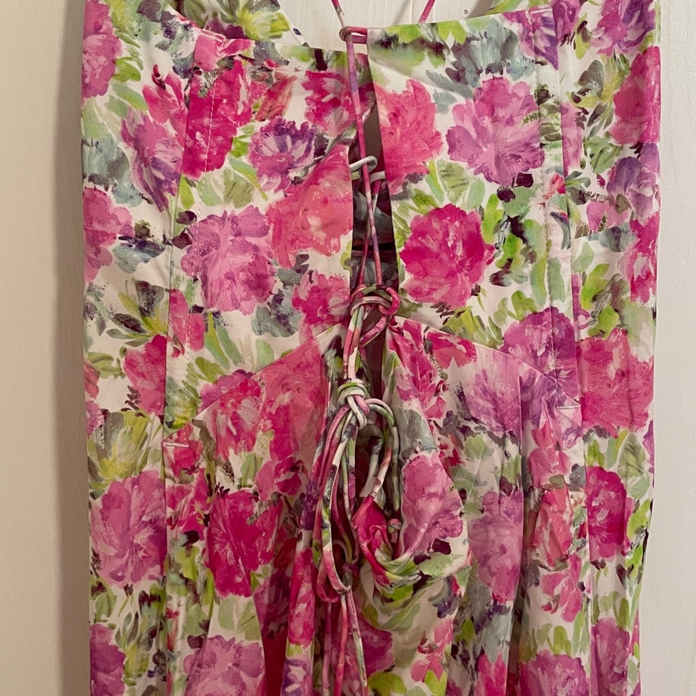 New For Love & Lemons Paulina Rose Fabric Mini Dress size Medium - Picture 8 of 11